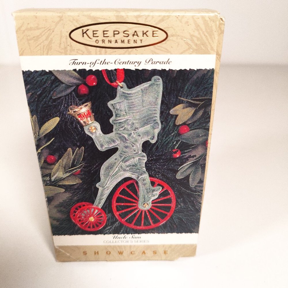 NOS Keepsake Showcase Christmas Ornament Uncle Sam #2 1996